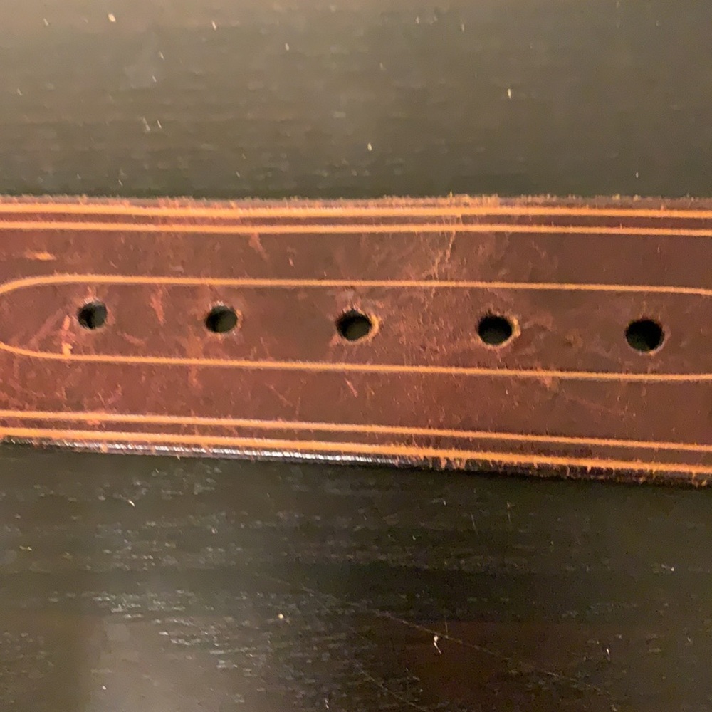 Antique Smith & Wesson Tooled Leather Belt size 34 - Picture 13 of 13